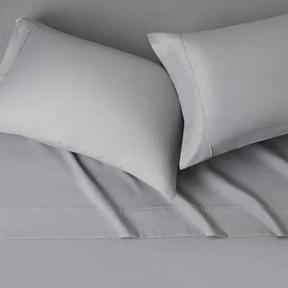 AMAZON BASICS 4‑Piece Queen Sheet Set #3 - Super Soft, Microfiber, Dark Gray NWT - Picture 4 of 9